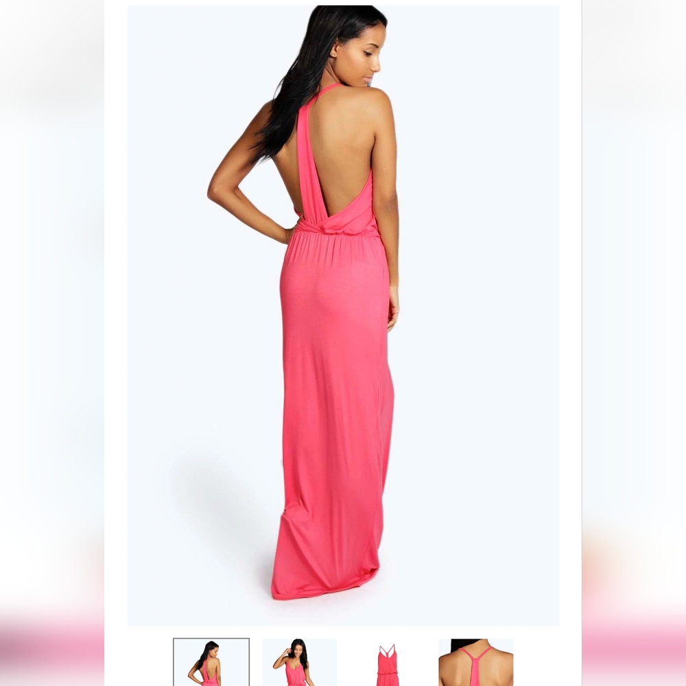 Boohoo black Maxi dress